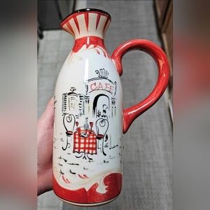 Vintage Cafe Chef Porcelain Creamer Milk Pitcher